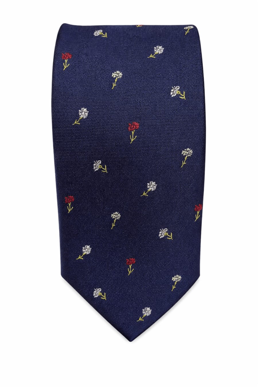 Corbata azul claveles