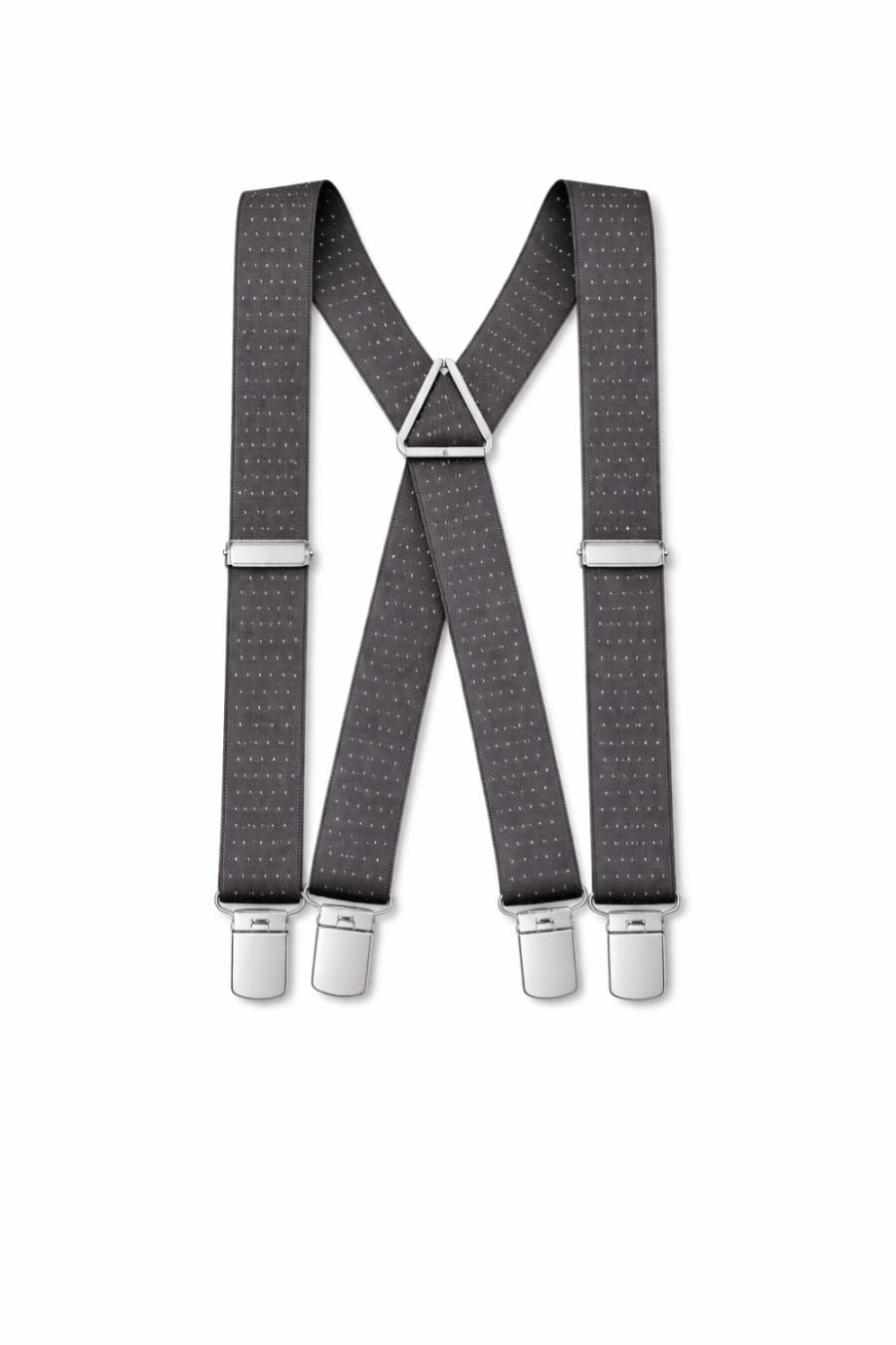 Tirantes gris punto blanco