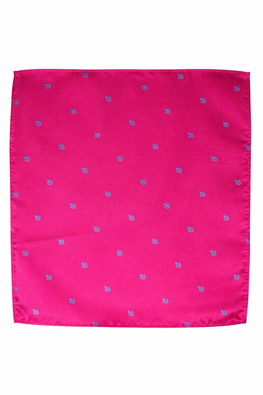 Pañuelo de bolsillo rosa con flor de lis