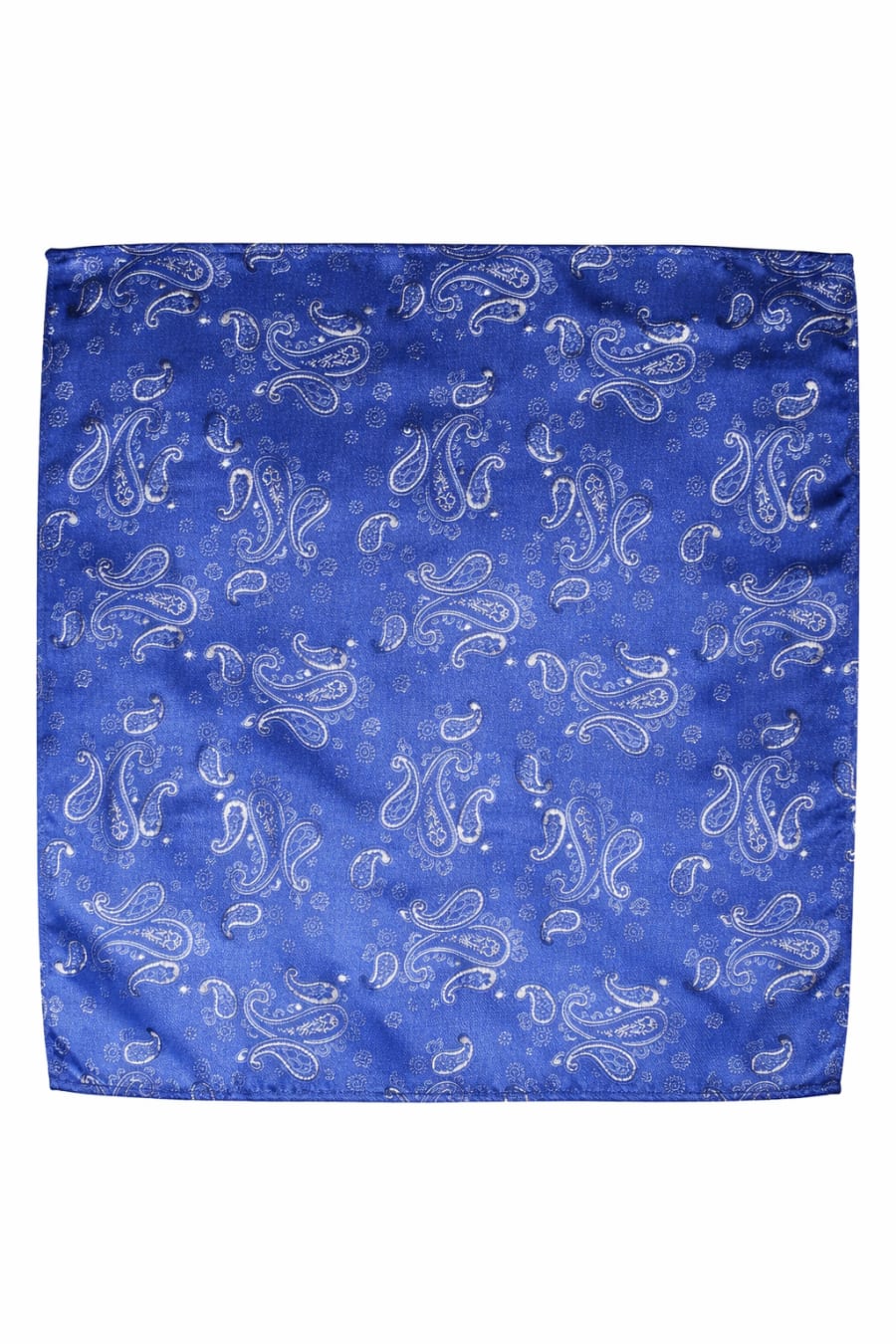 Pañuelo de bolsillo azul con cachemira