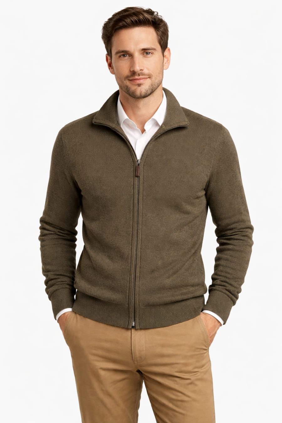 Jersey cazadora Hoisery caqui