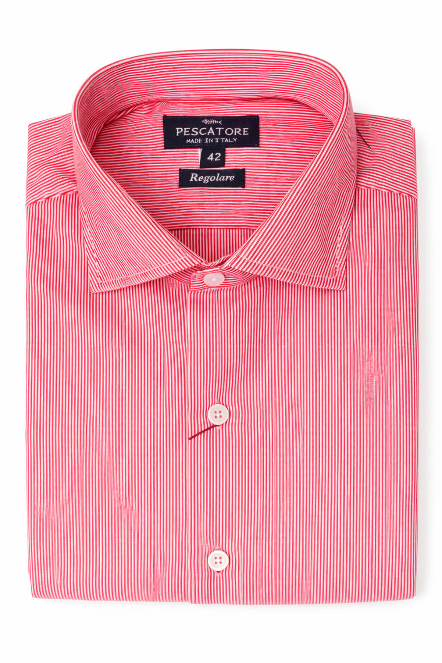 Camisa de vestir Pescatore milrayas rojas