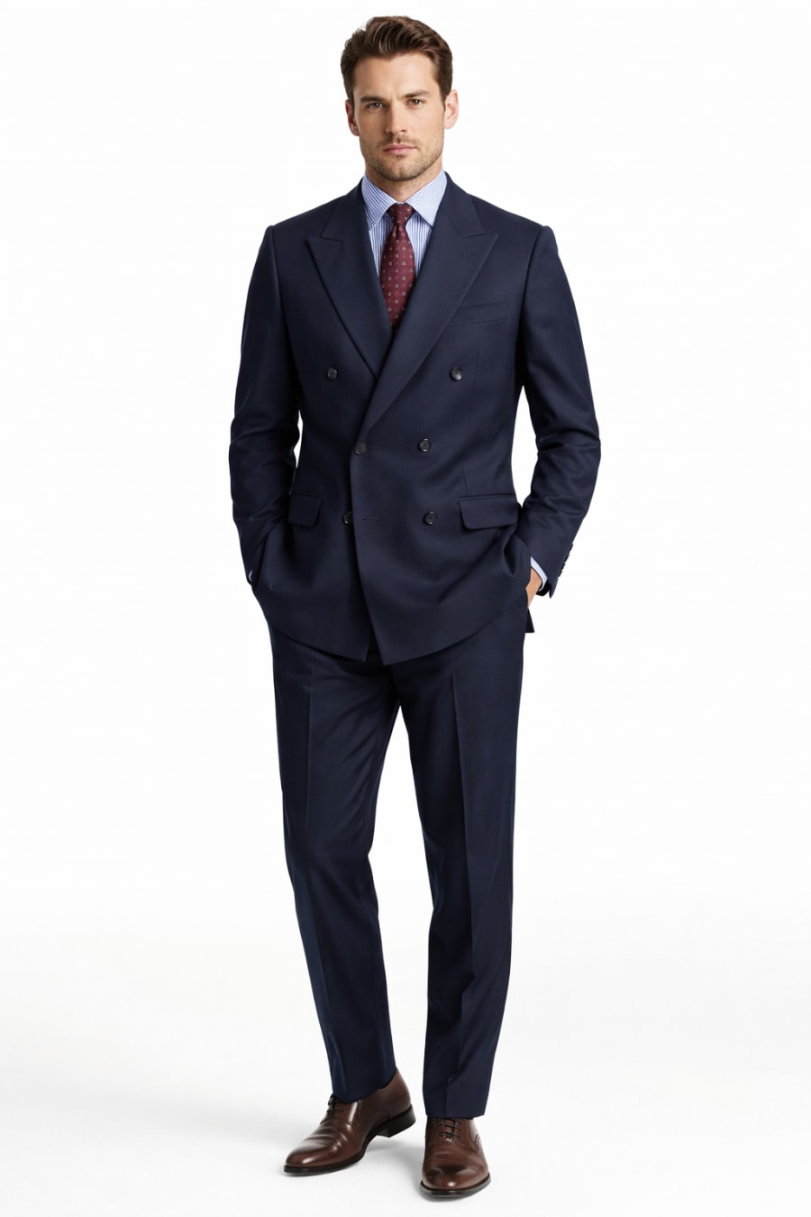 Traje Tem Formula cruzado marino