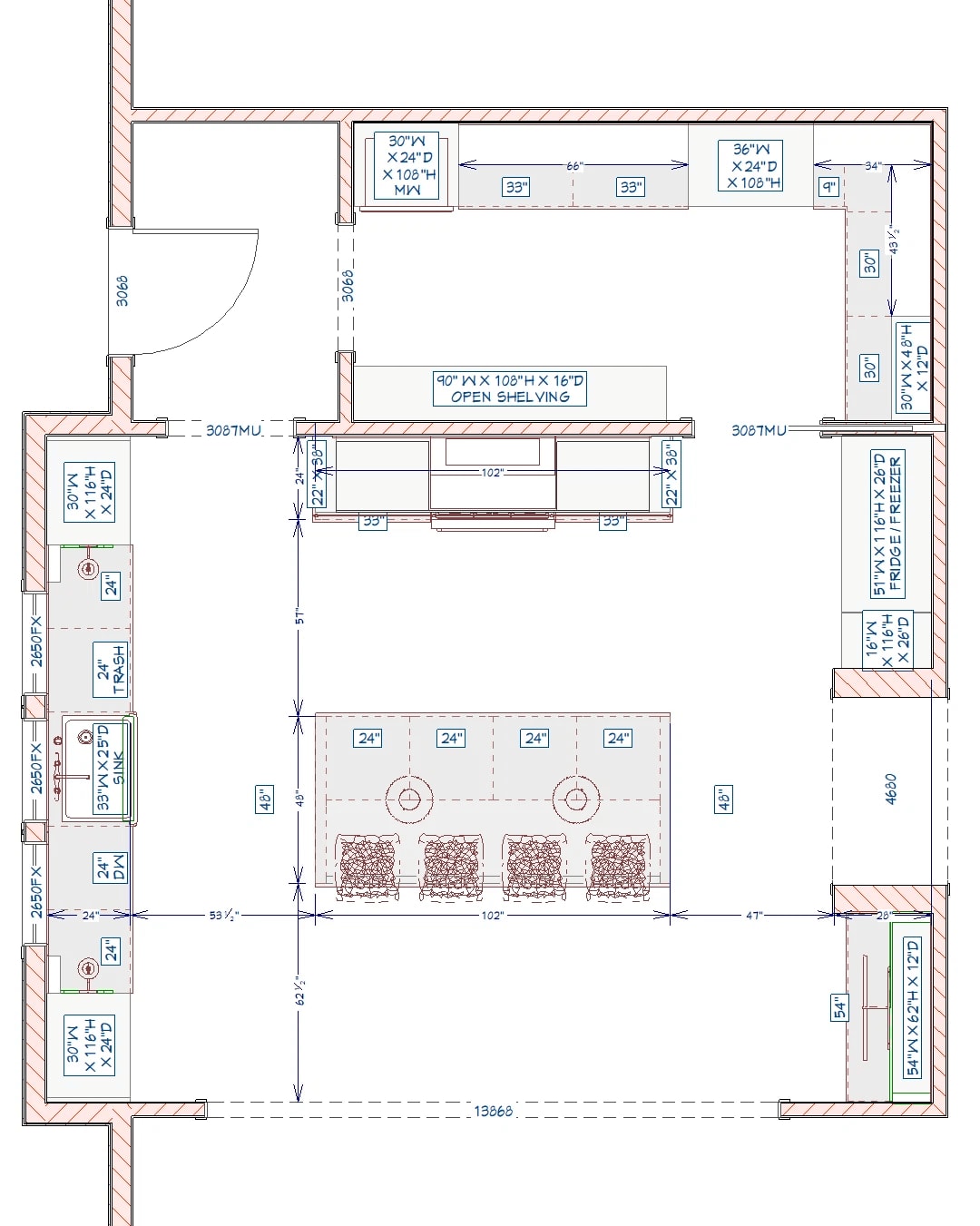 Beck Kitchen drawing