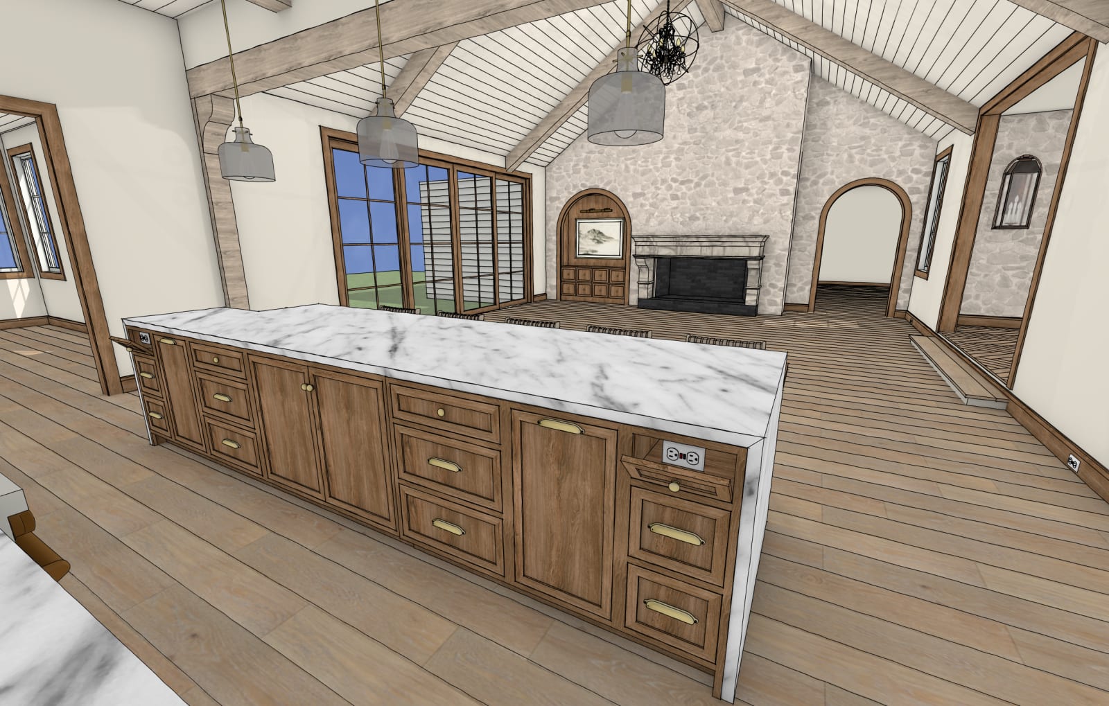 McMullin Kitchen 3D view