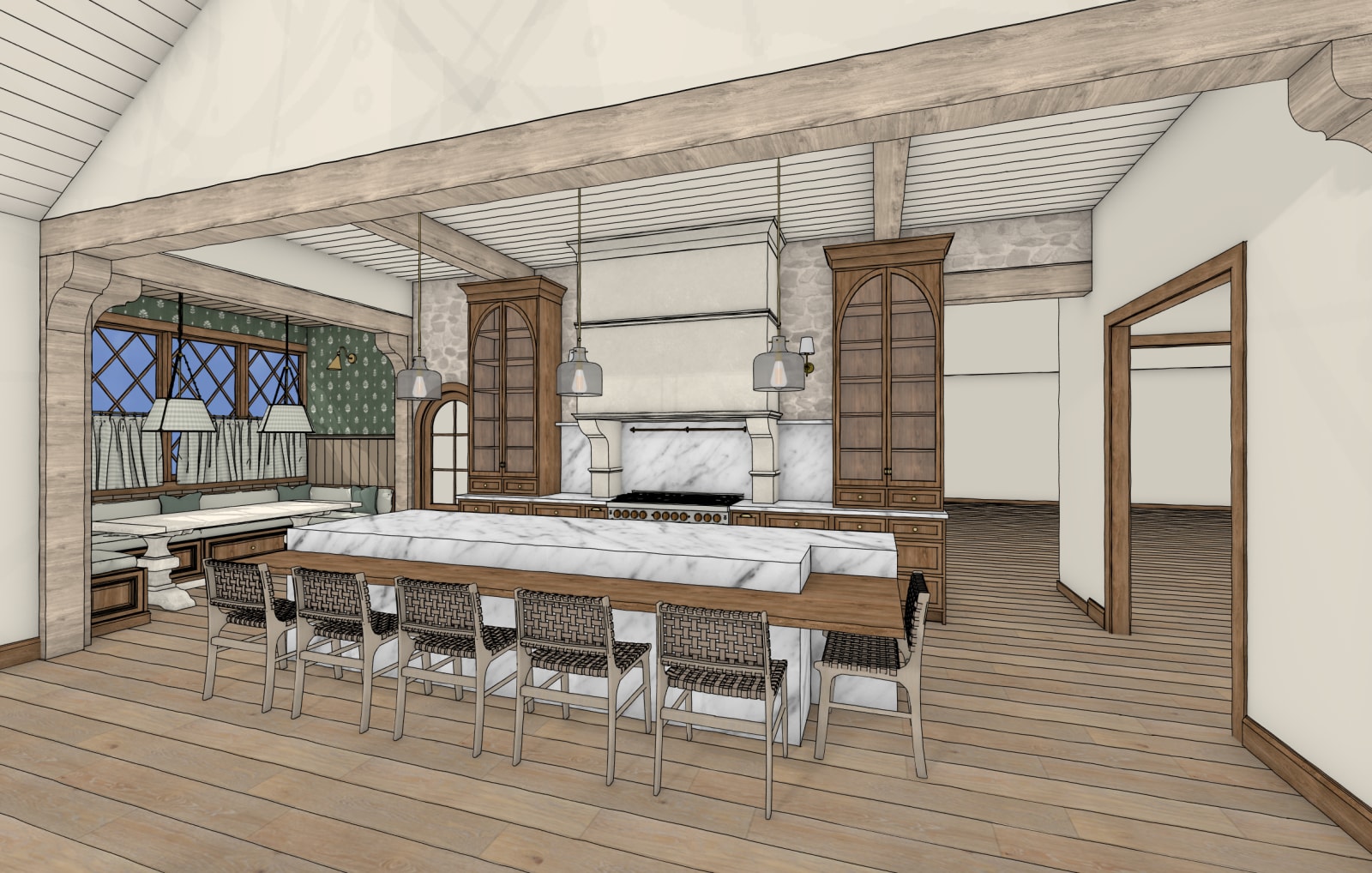 McMullin Kitchen 3D view