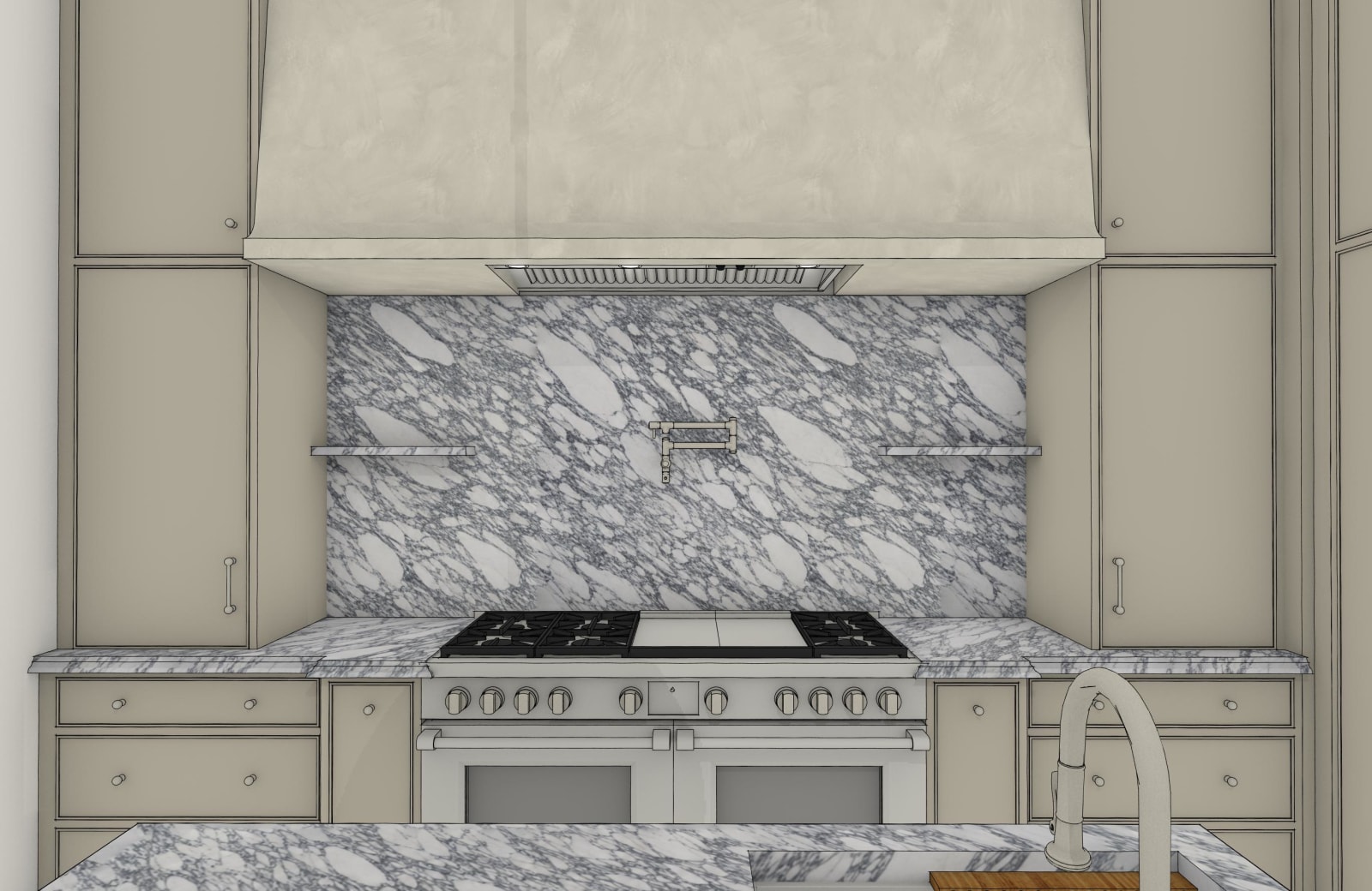 Sames Kitchen 3D view
