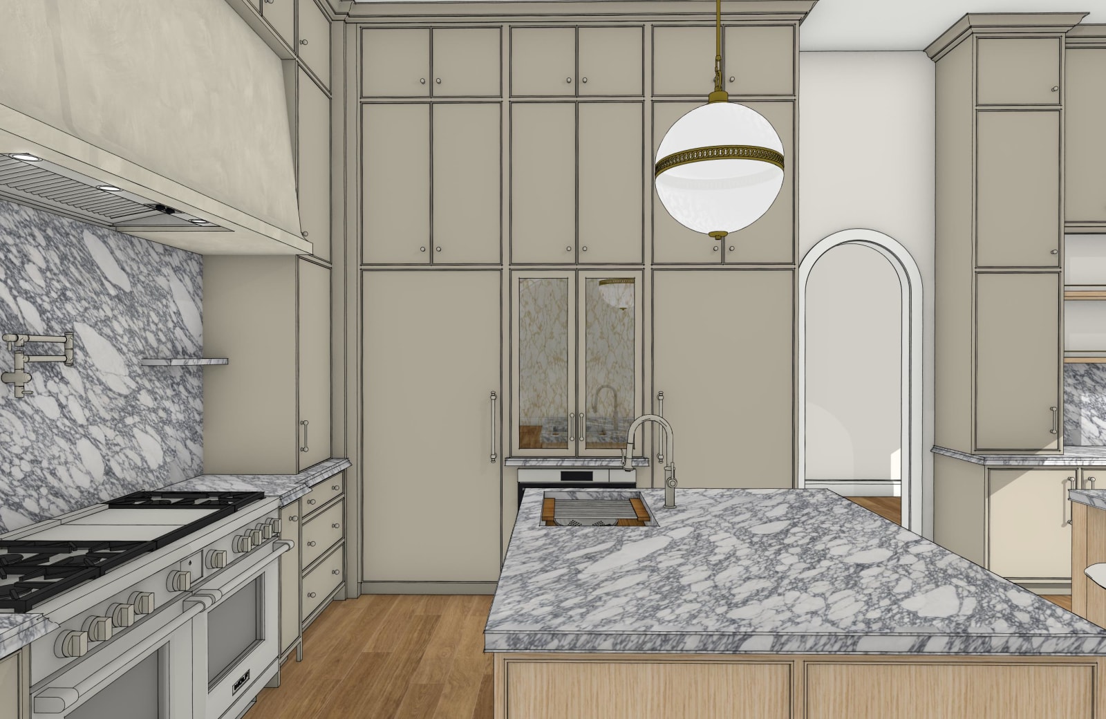 Sames Kitchen 3D view