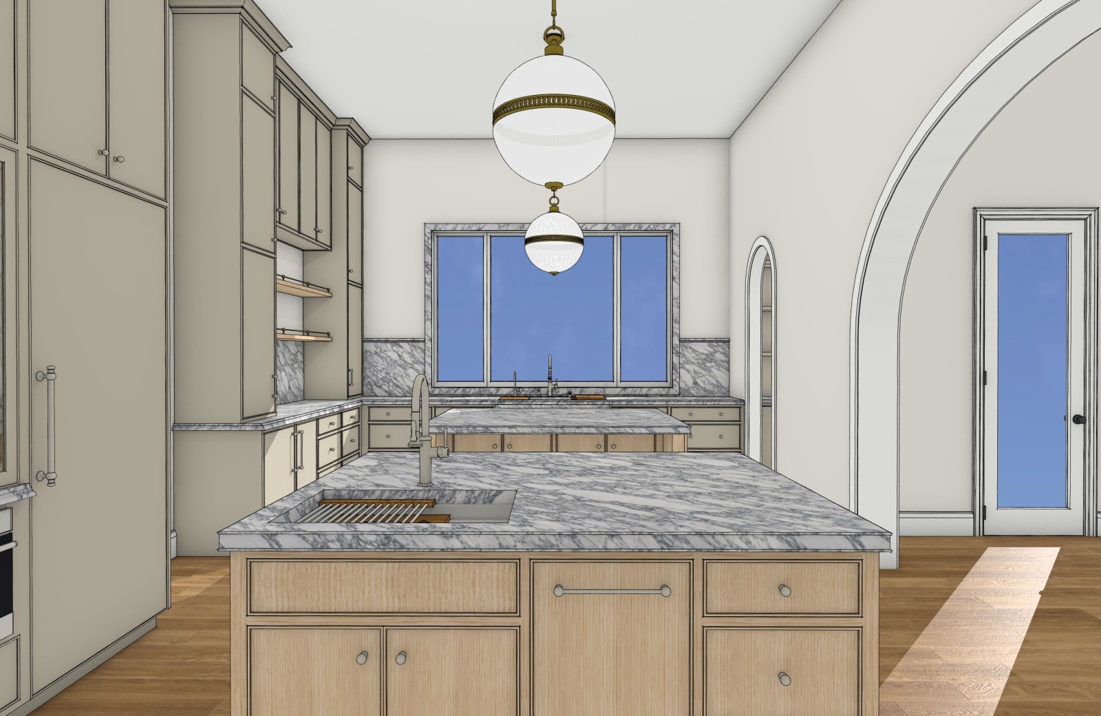 Sames Kitchen 3D view