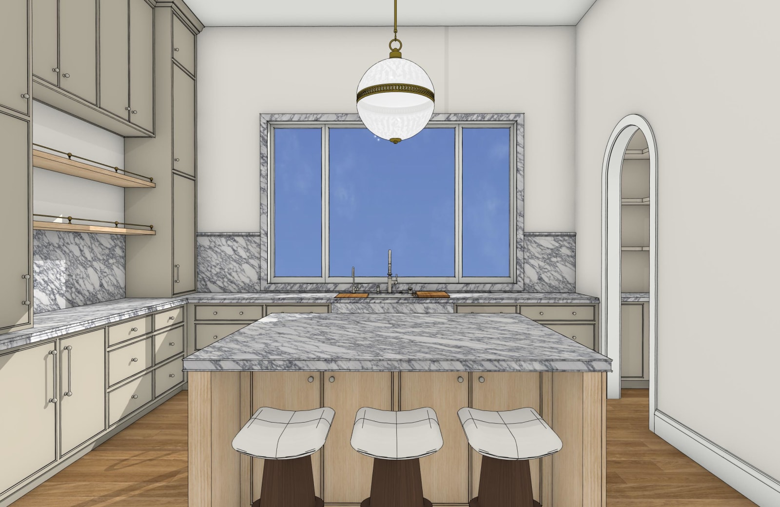 Sames Kitchen 3D view