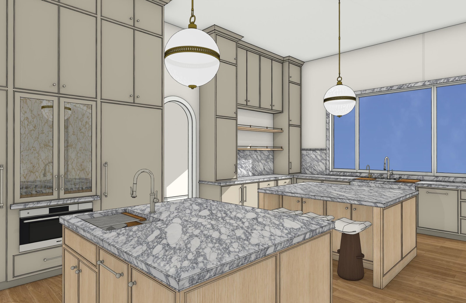 Sames Kitchen 3D view