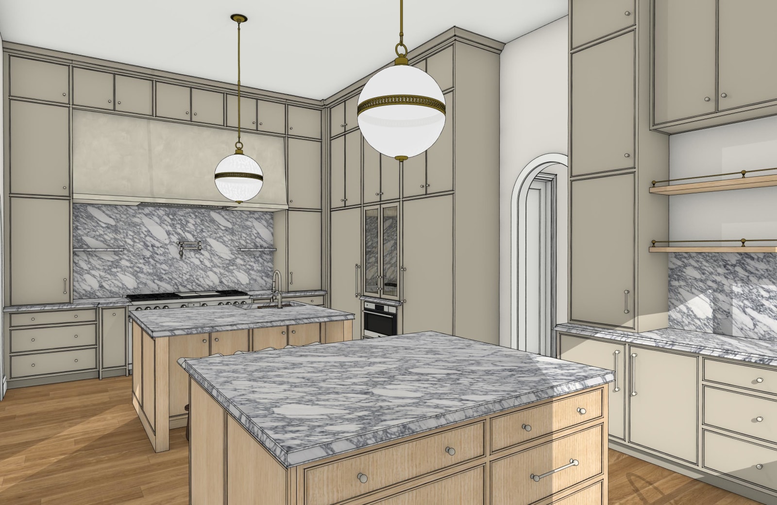 Sames Kitchen 3D view