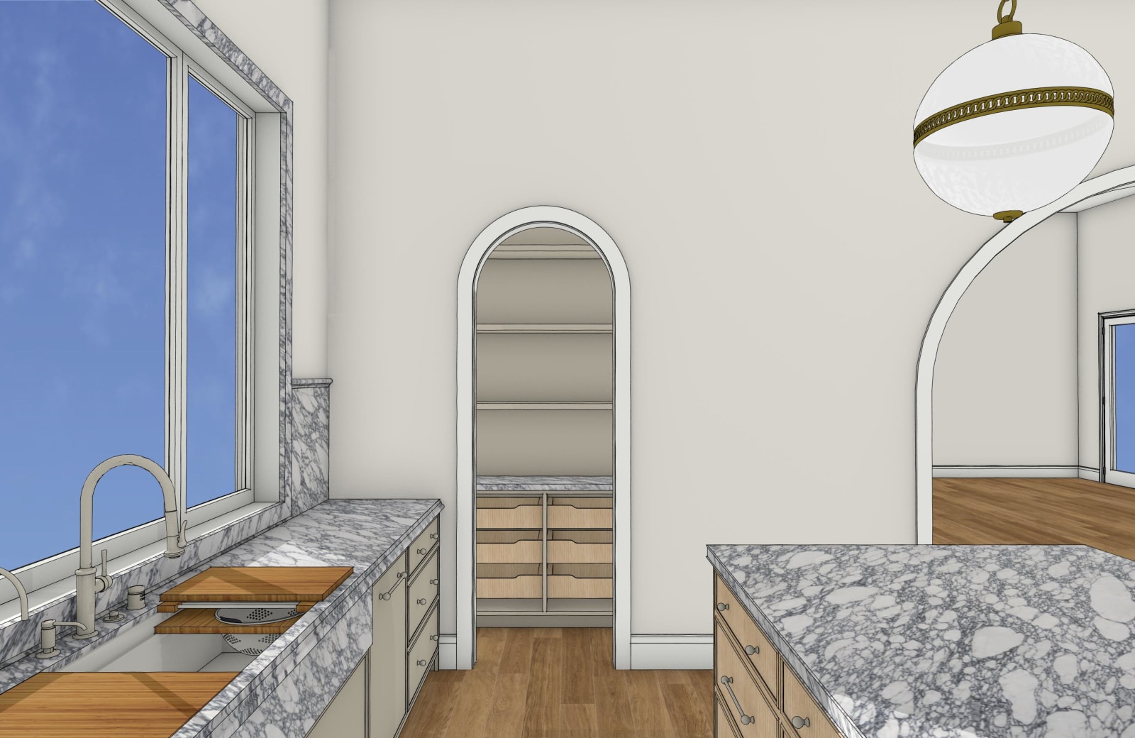 Sames Kitchen 3D view