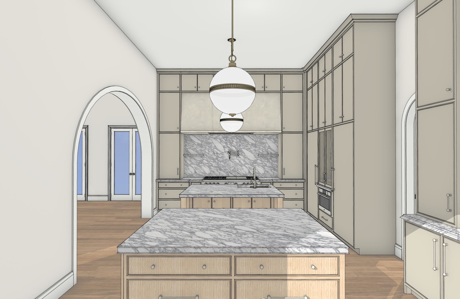 Sames Kitchen 3D view