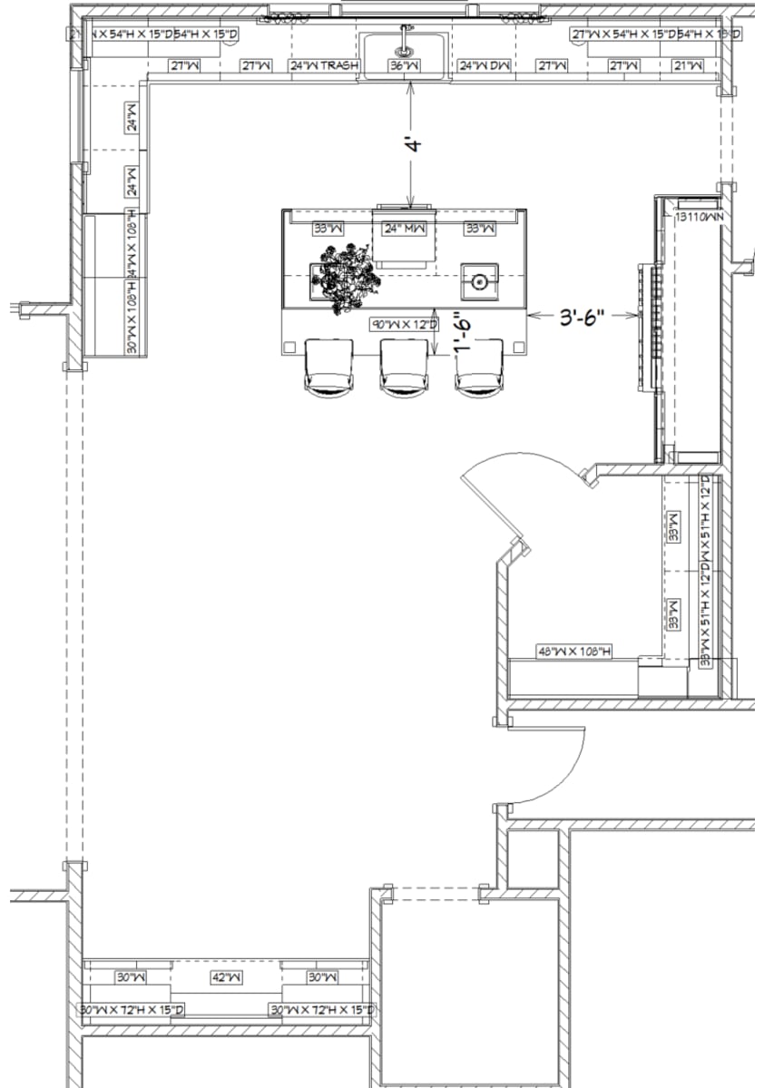 Morton Kitchen drawing