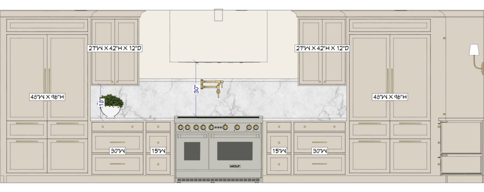 De La Torre Kitchen drawing
