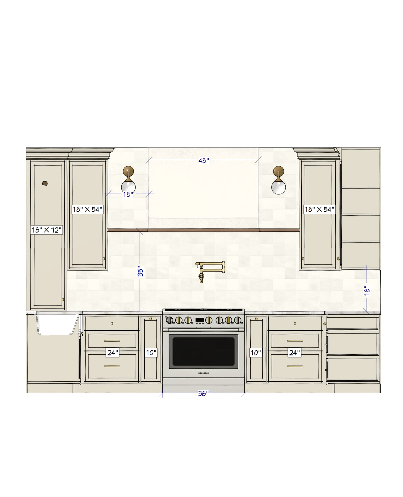 Sandoval Kitchen drawing