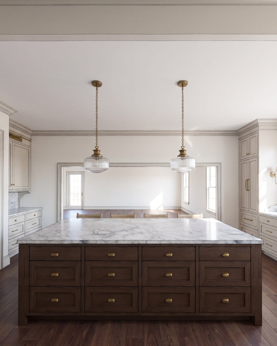 Rendering of the Beck kitchen island