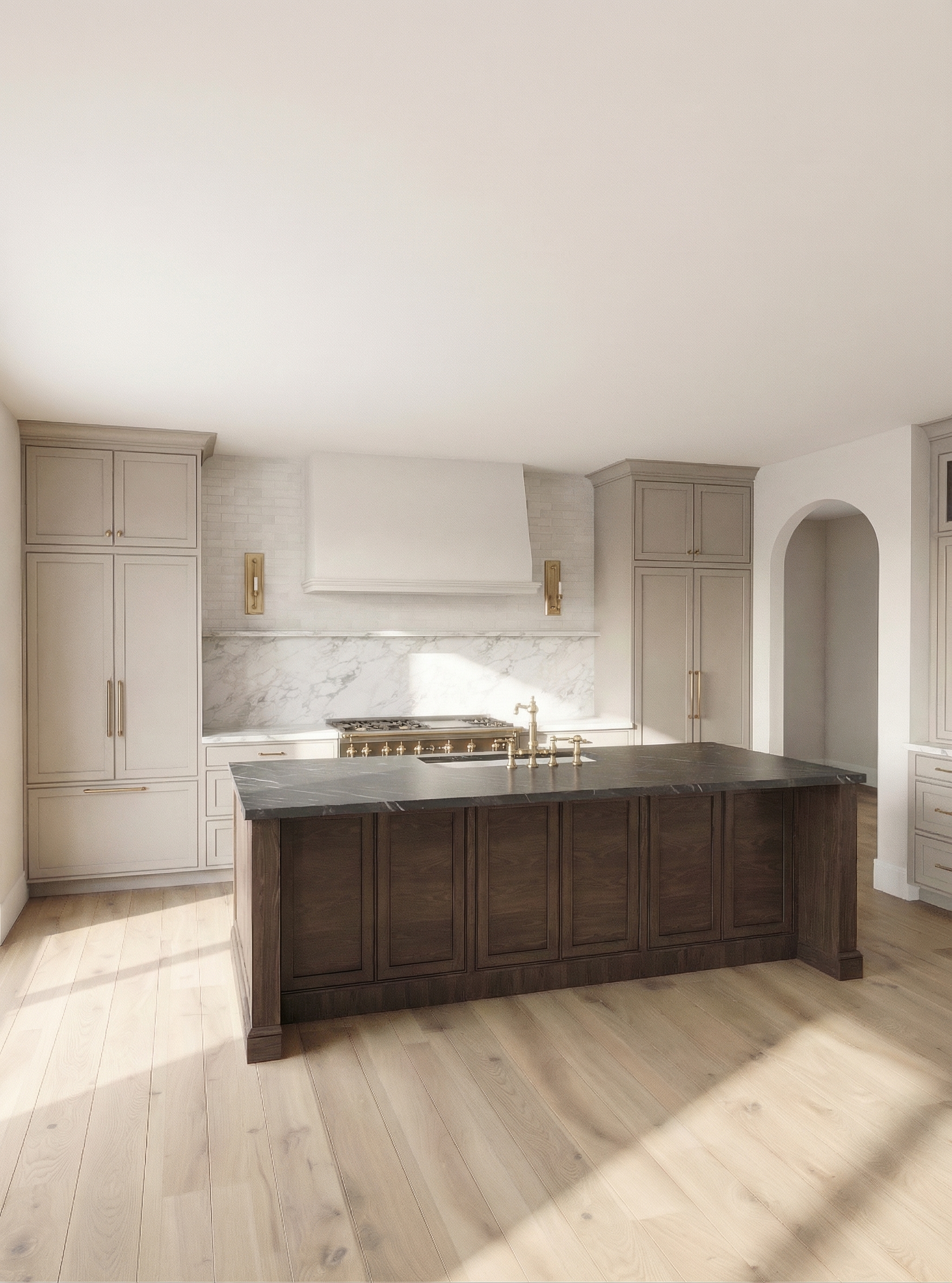 Photorealistic kitchen render