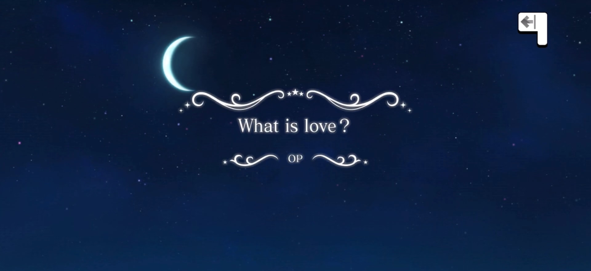 What is love？ タイトルカード