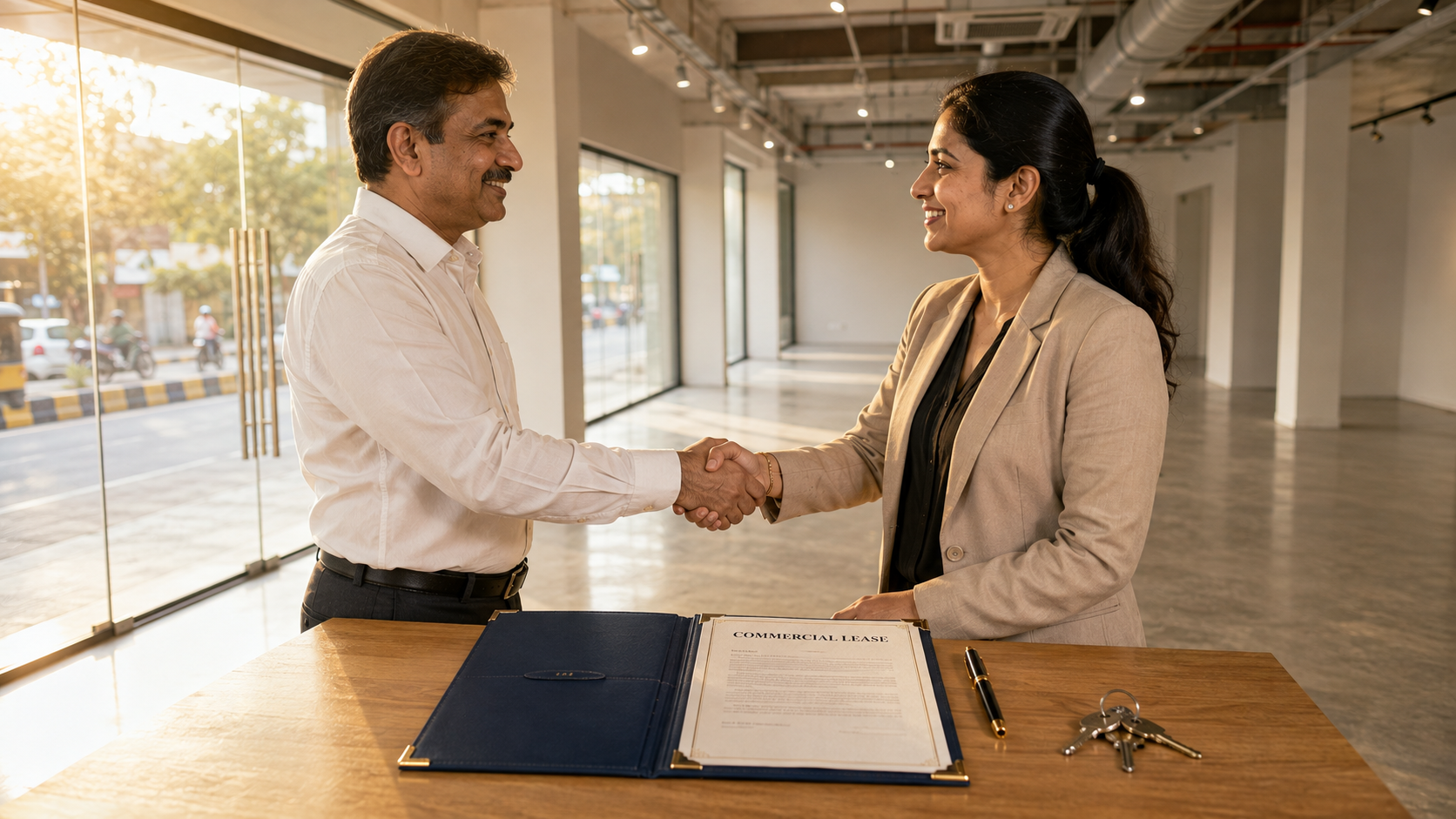 Commercial rental agreement for shops and offices in India