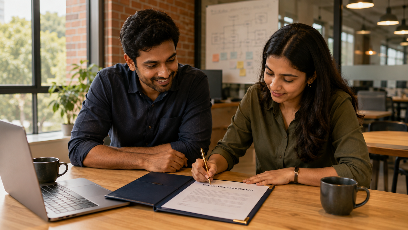 Startup employee contract and ESOP documentation in India
