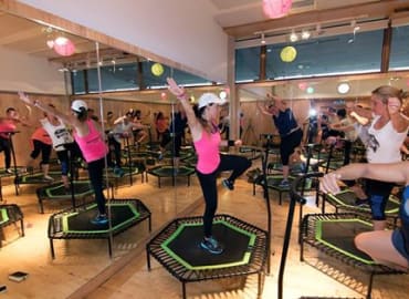 Jumping Fitness Trampoline Workout in Shepherd Bush