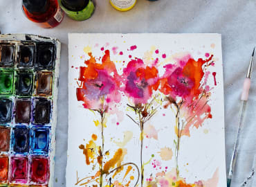 🎨 צבע ומכחול: סדנת ציור בוטניקה ופרחים בצבעי מים ודיו