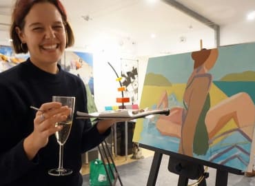 Art Class and Wine Glass