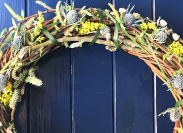 Seasonal Door Wreath for beginners, eco friendly