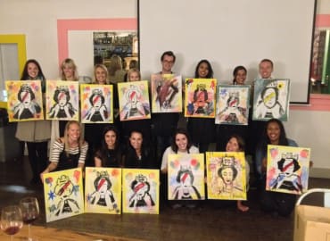 PopUp Painting: Paint like Banksy + Glass of Wine