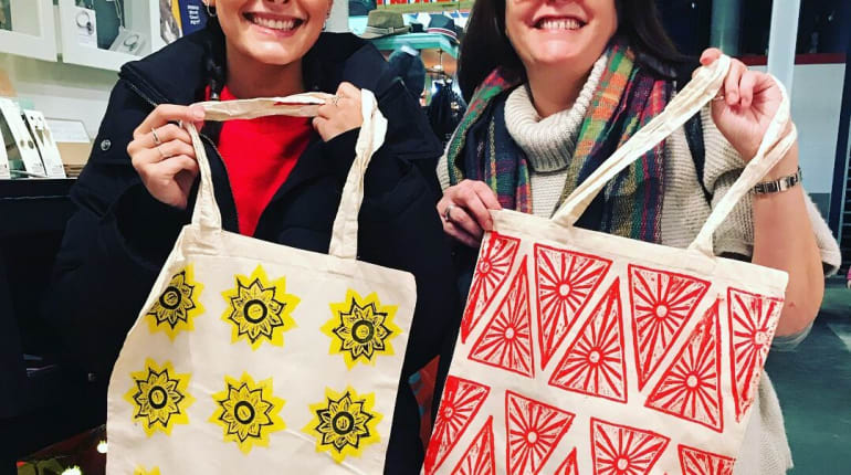 Lino Cut/Block Printing a Tote bag @Tooting Market - Funzing