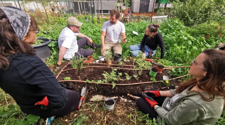 גידול אוכל ביתי: סיור ולימוד מערכות קומפוסט וירקות