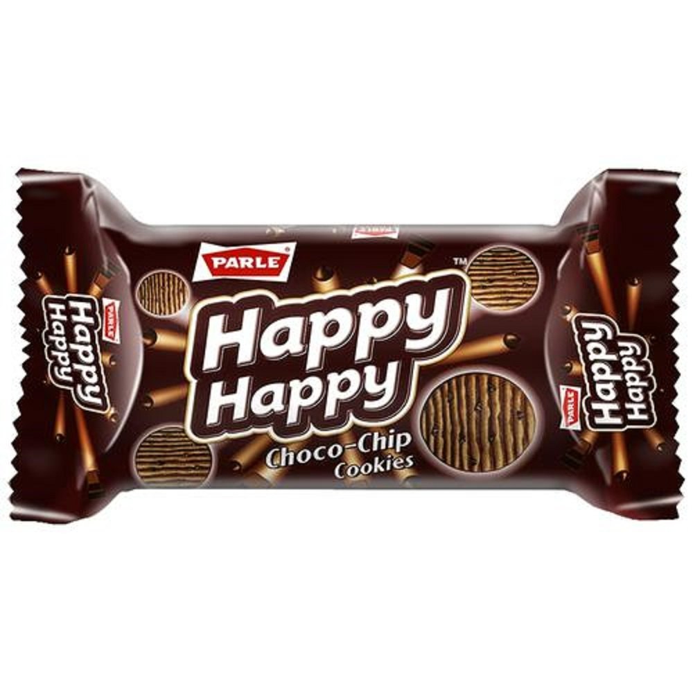 Parle Happy Happy Cookies, Choco Chip, 60g with Free16.6g Extra