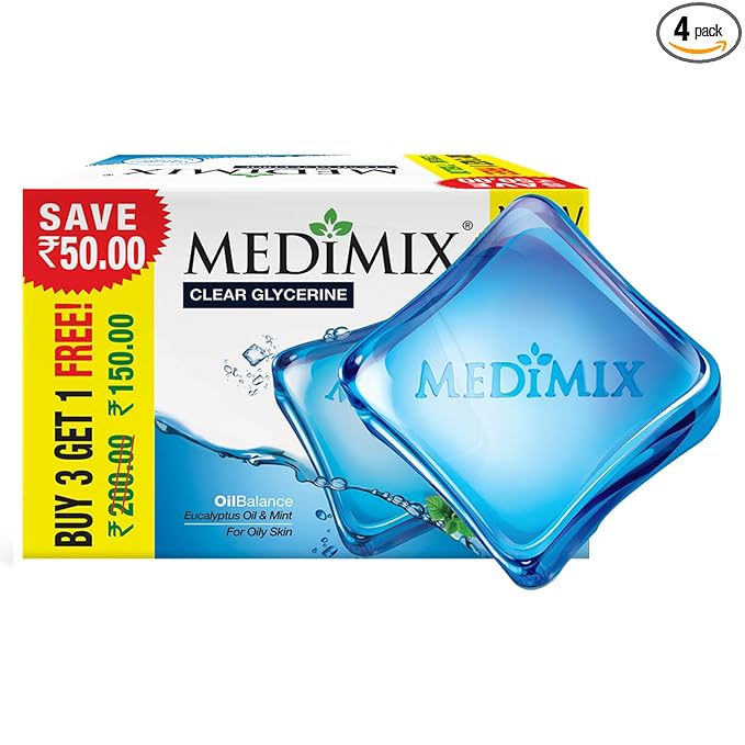 Medimix Clear Glycerine Oil Balance Eucalyptus Oil & Mint - 400g Buy 3 Get 1 Free