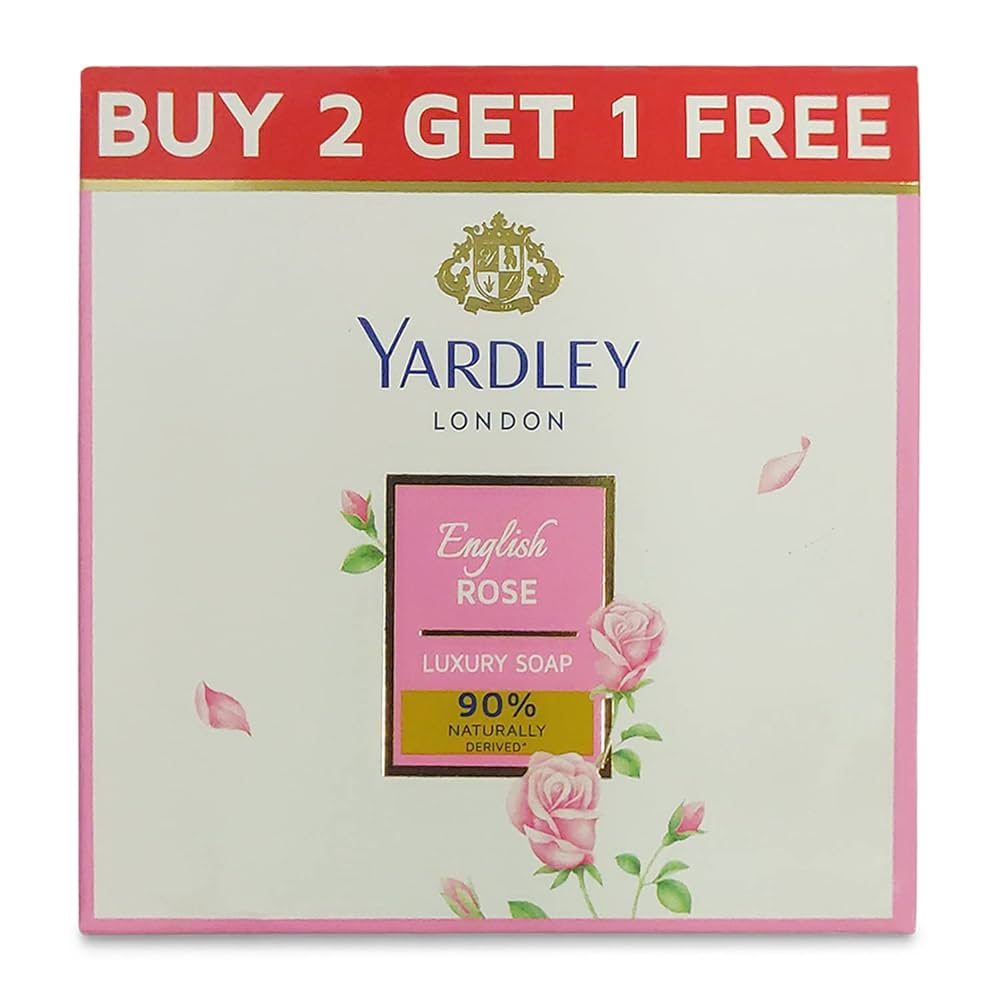 Yardley London English Rose Luxury Soap - 300g Buy 2 Get 1 Free