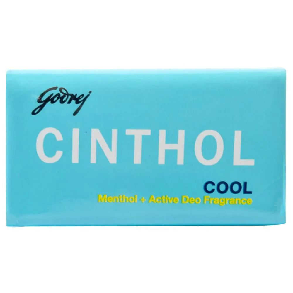 Cinthol Cool Soap, 100g | with Icy-cool Menthol | Soaps For Bath | Grade 1 Soap | For All Skin Types