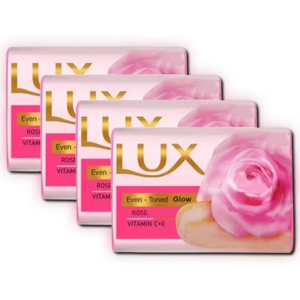 LUX Rose & Vitamin - E - Soft - Glow Skin Soap, 100g (Pack of 4) (4 x 100 g)