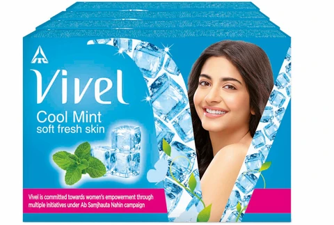 Vivel Cool Mint Soft Fresh Skin + Vitamin E 100g(Pack 4)