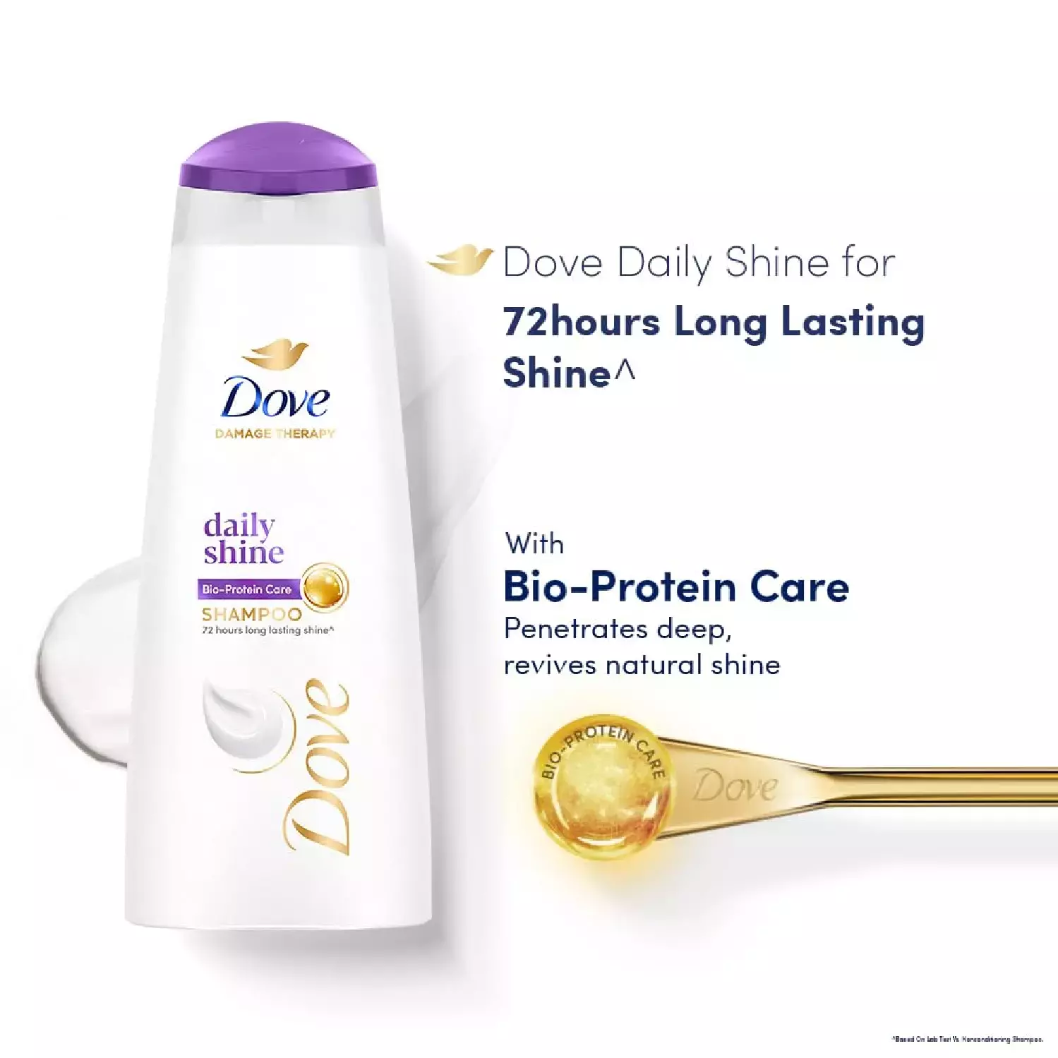 Dove Daily Shine Shampoo, 180ml for Damaged or Frizzy Hair, Makes Hair Soft, Shiny And Smooth, Mild Daily Shampoo, for Men & Women - extra image