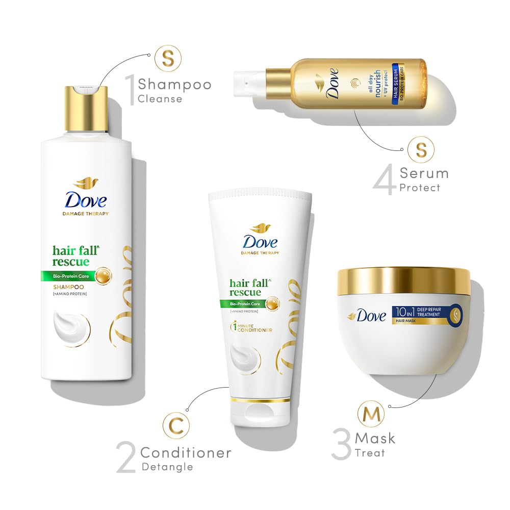 Dove Hair Fall Rescue Shampoo 180 ml || Hair Fall Control for Thicker Hair ||Mild Daily Anti Hair Fall Shampoo for Men & Women - extra image