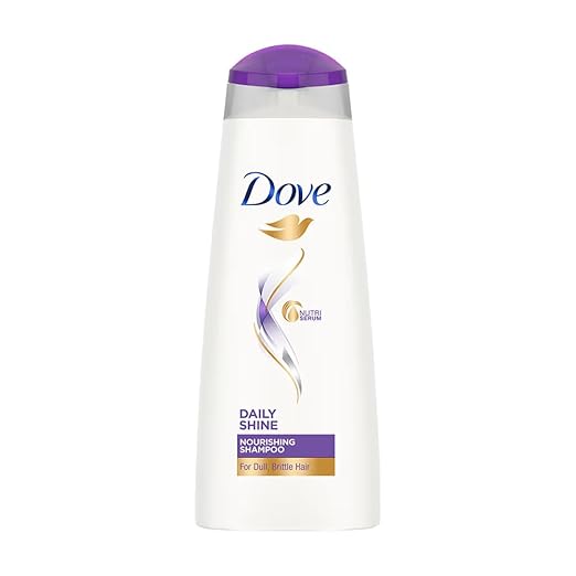 Dove Daily Shine Shampoo, 180ml for Damaged or Frizzy Hair, Makes Hair Soft, Shiny And Smooth, Mild Daily Shampoo, for Men & Women