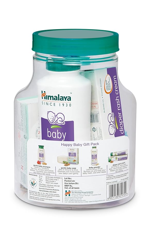 Himalaya Happy Baby Gift Pack ( Gentle Baby Shampoo + Gentle Baby Soap + Baby Powder + Baby Diaper Rash Cream ) - extra image