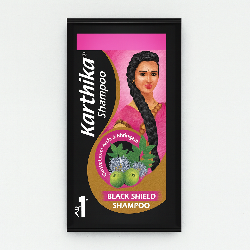 Karthika Black Shield Shampoo Sachets (Pack of 60)