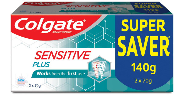 Colgate Sensitive Plus Toothpaste, With Pro Argin Formula for Sensitivity Relief, 140gm