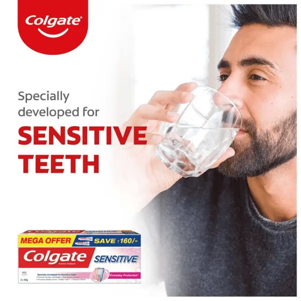 Colgate Sensitive Everyday Protection Toothpaste For Sensitive Teeth (Combo Pack) Toothpaste (80+80=160 g, Pack of 2) - extra image
