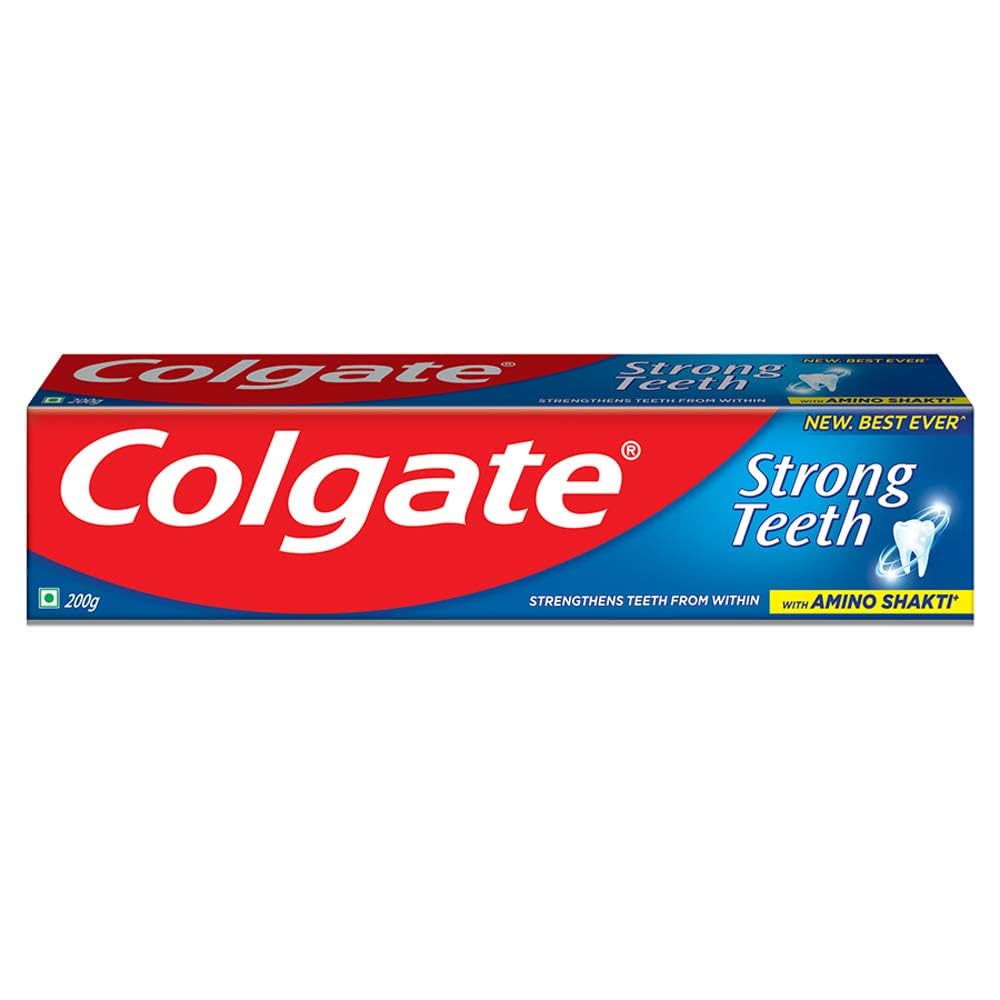 Colgate Strong Teeth Toothpaste with Amino Shakti - India's No.1 Toothpaste for Cavity Protection (20g)