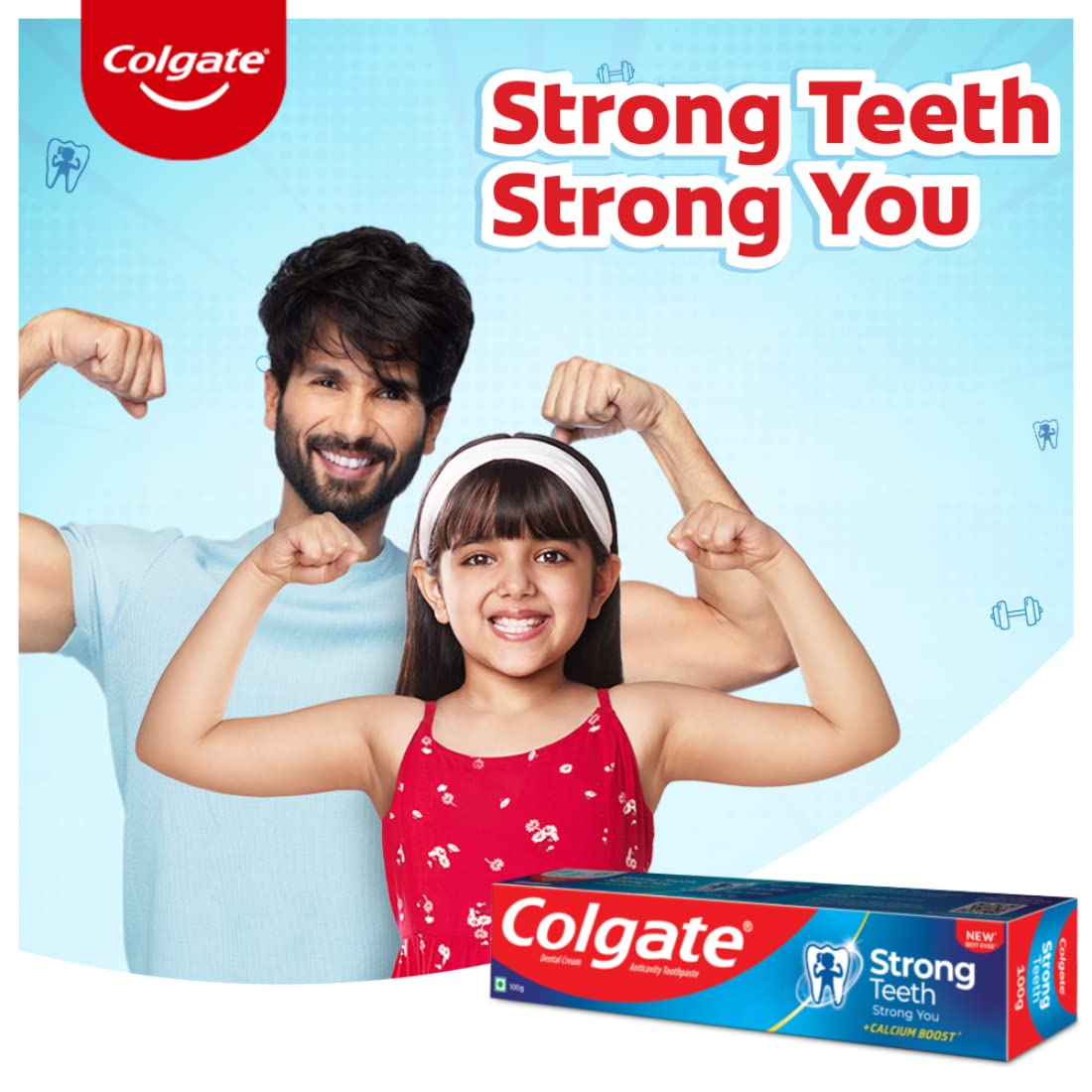 Colgate Strong Teeth Toothpaste with Amino Shakti - India's No.1 Toothpaste for Cavity Protection (150g) - extra image