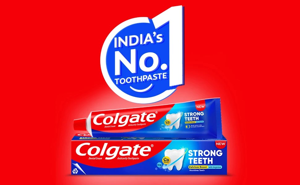 Colgate Strong Teeth Toothpaste with Amino Shakti - India's No.1 Toothpaste for Cavity Protection (150g) - extra image