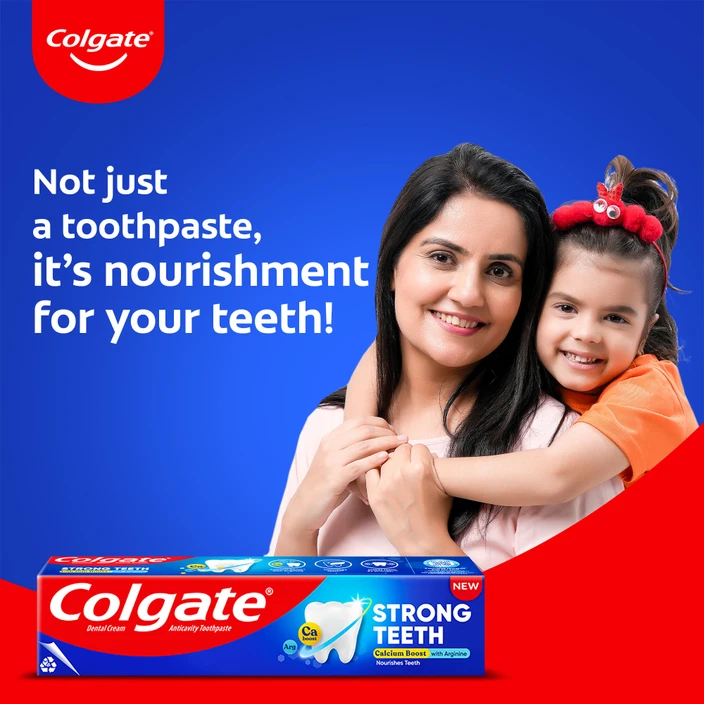Colgate Strong Teeth Toothpaste with Amino Shakti - India's No.1 Toothpaste for Cavity Protection (200g+100+Toothbrush) - extra image